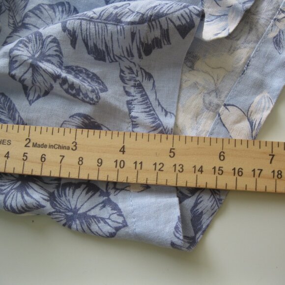 Margaritaville Island Reserve Women Linen Blend Shorts blue tropical floral M - Picture 14 of 14